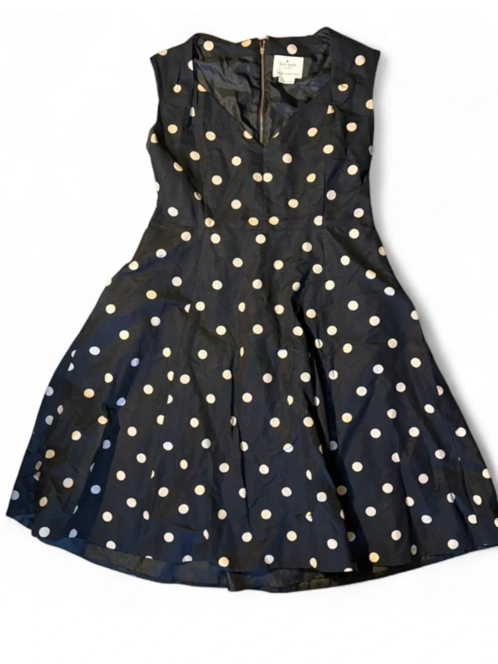 Kate Spade New York Polka Dot Fit & Flare Dress Size 14 - Picture 2 of 5